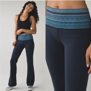 Lululemon Groove Flare Pant III Inkwell Navy Space Dye Twist
